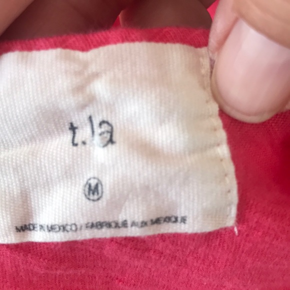 Anthropologie T.la coral colored short sleeve top - Picture 5 of 7